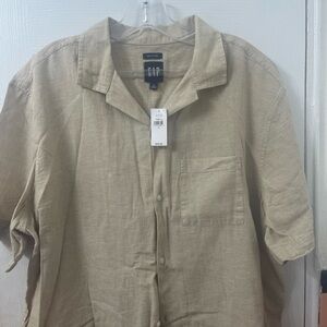 GAP Beige Button-Up Shirt